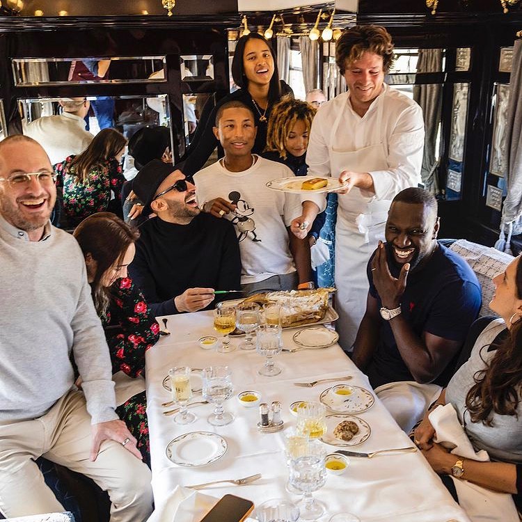 Pharrell Williams on the VSOE train
