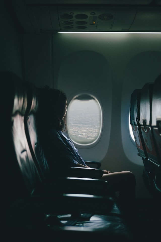 Person in airplane