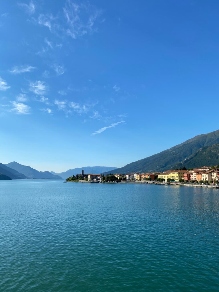 A view of Gravedona ed Uniti from Lake Como