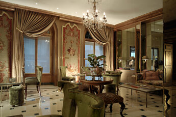 Interiors at the Hotel D'Angleterre in Geneva