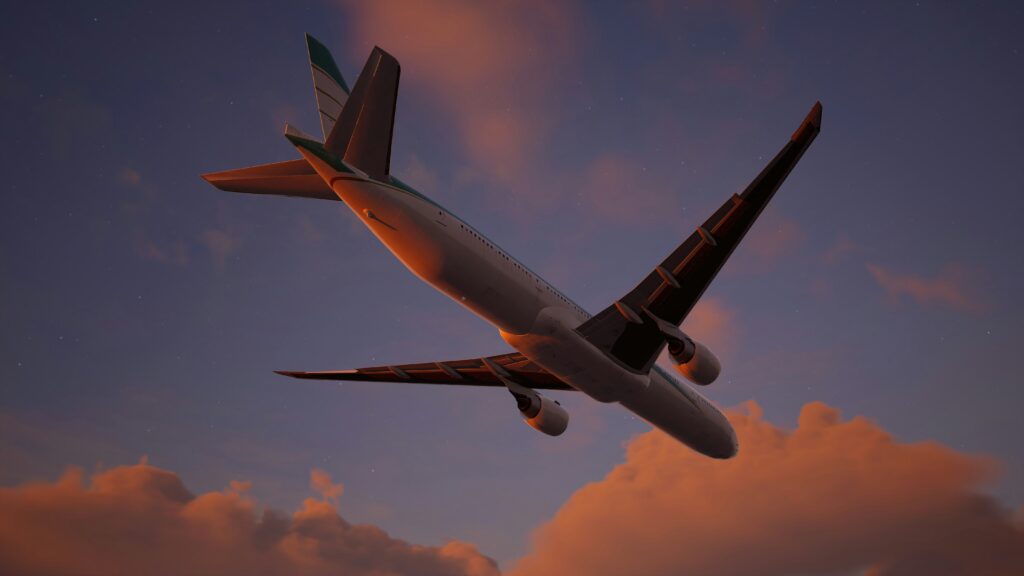 airplane in sky