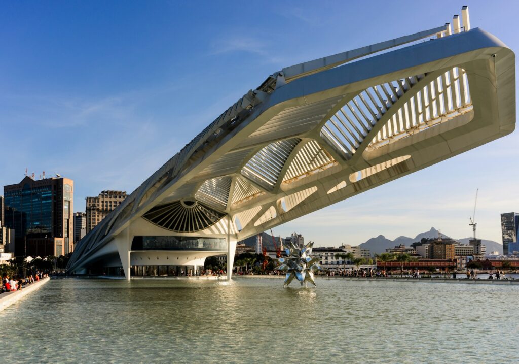 Museum of Tomorrow looking out over water in Rio de Janeiro