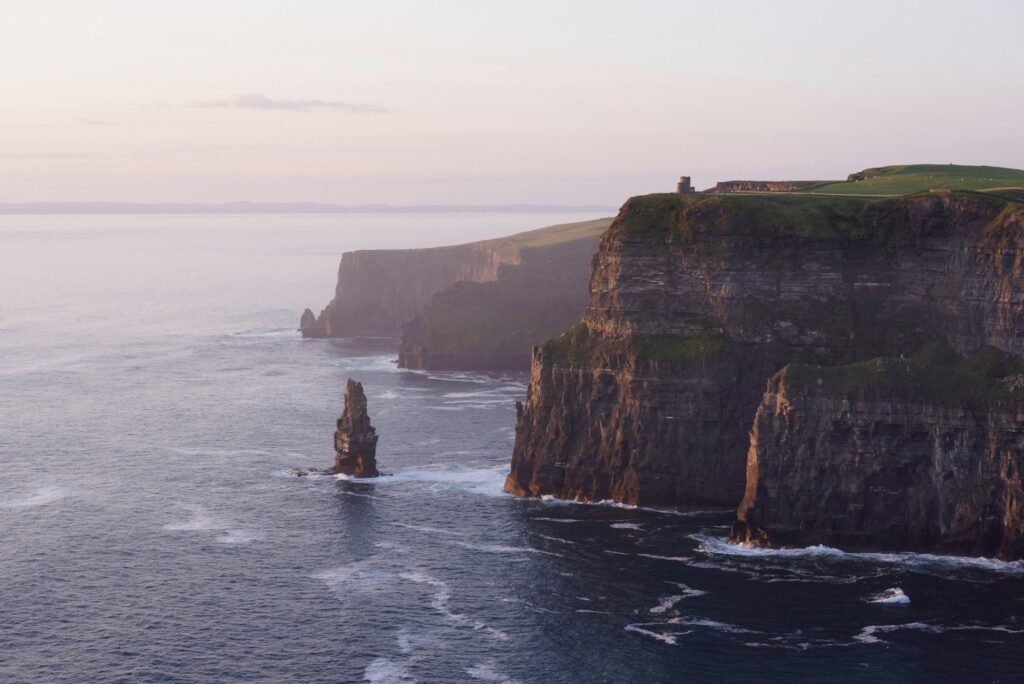 Aerial view of the Cliffs of Moher 