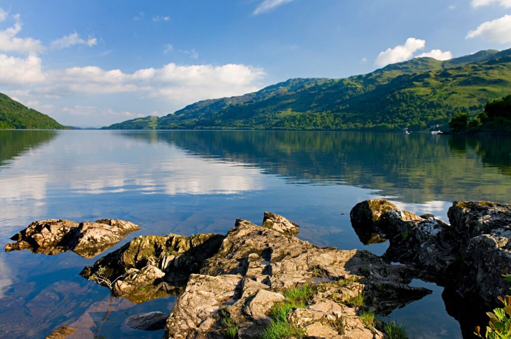 The view over Loch Lomond in Scotland.