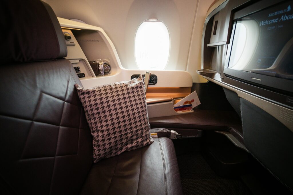 first class airplane cabin