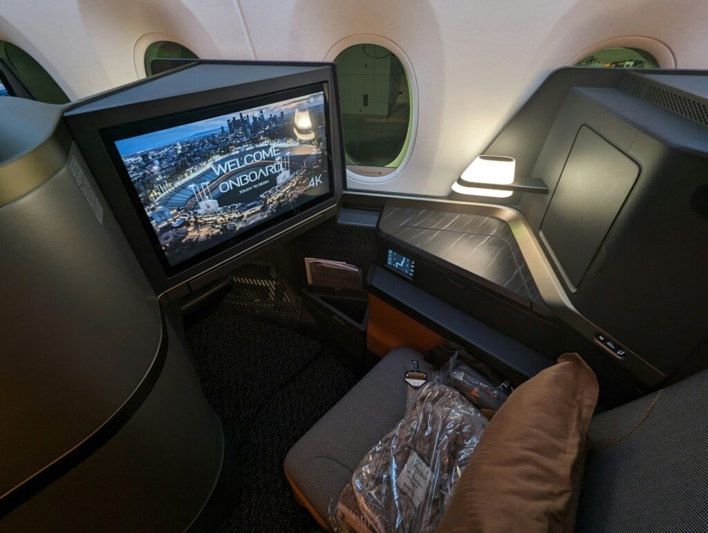 First Class airline seat