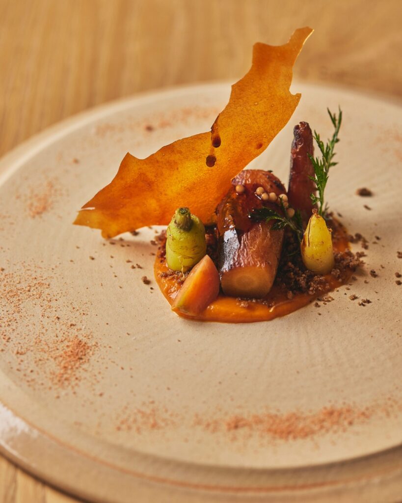 Plate of artfully arranged food