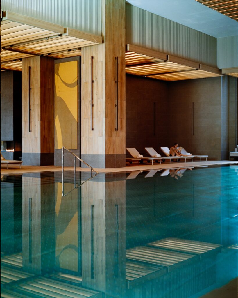 Interior of hotel pool