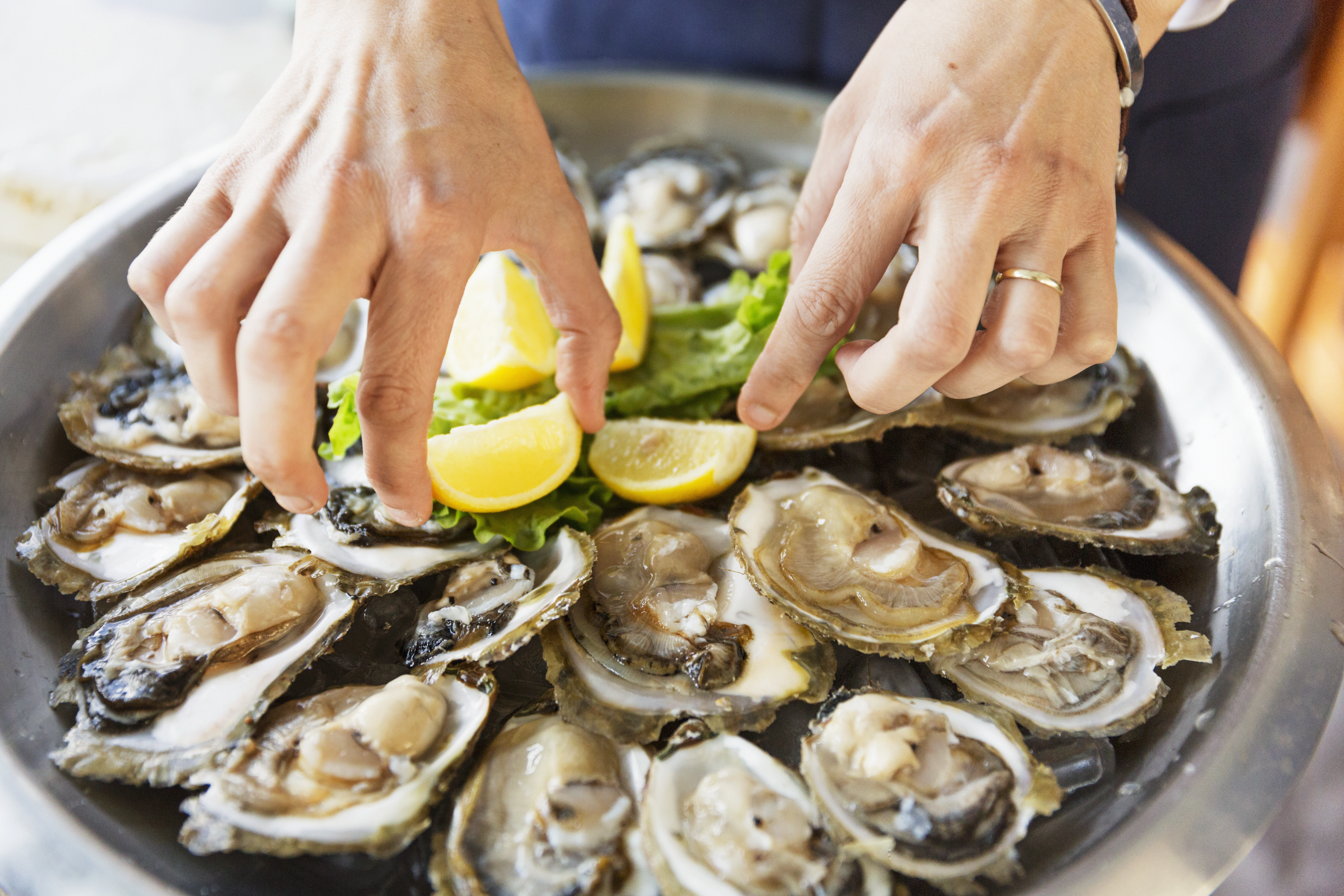 Eating Oysters, Close Up 763174291