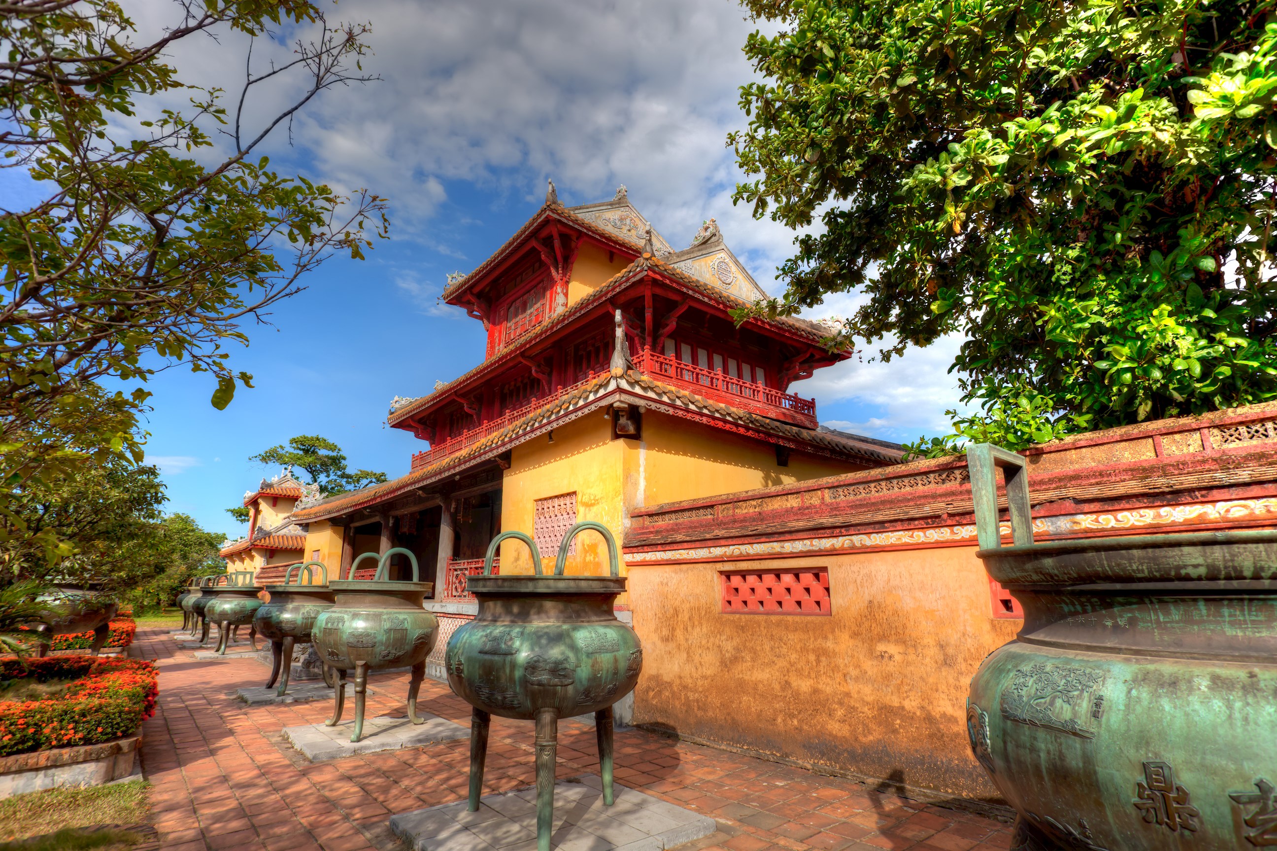 The exterior of the Imperial Citadel in Hue, Vietnam