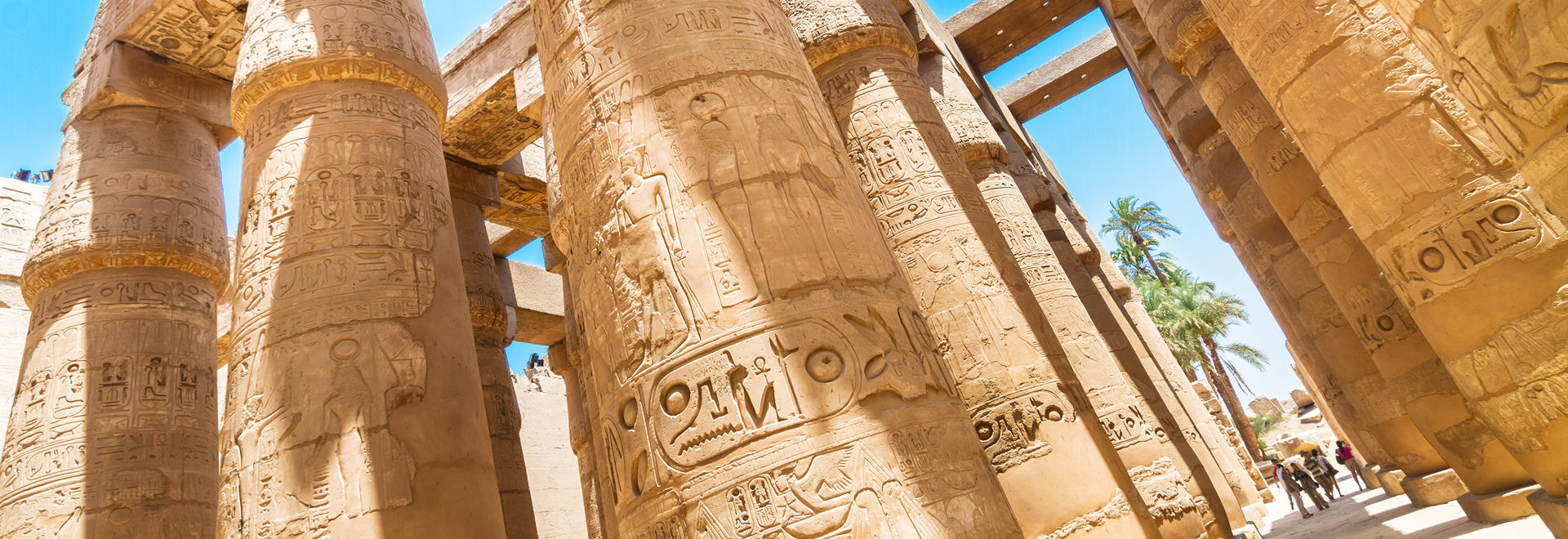 Columns in Temple of Karnak, Egypt.