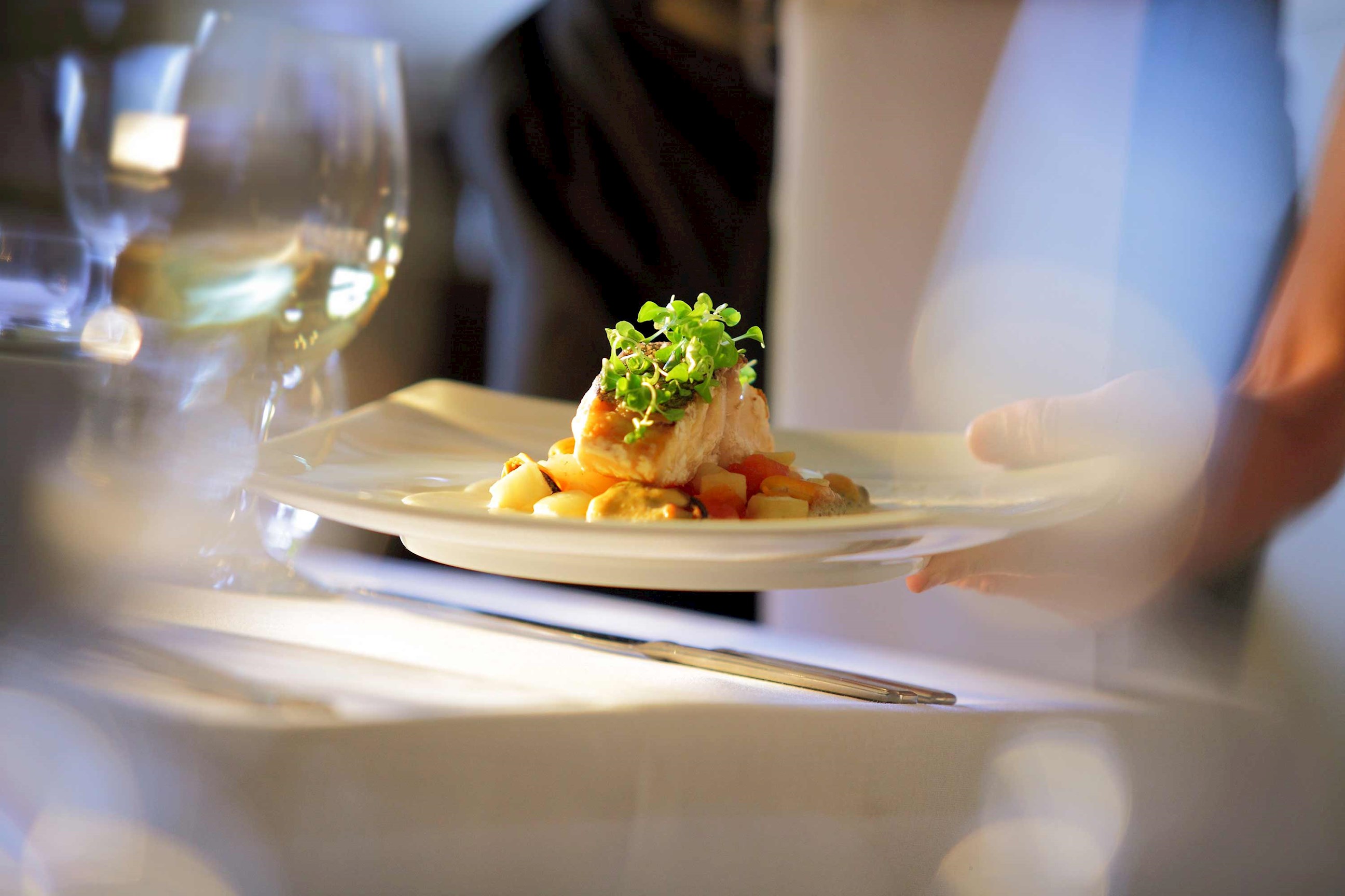 Food and wine at Insua Manor in Viseu, Portugal
