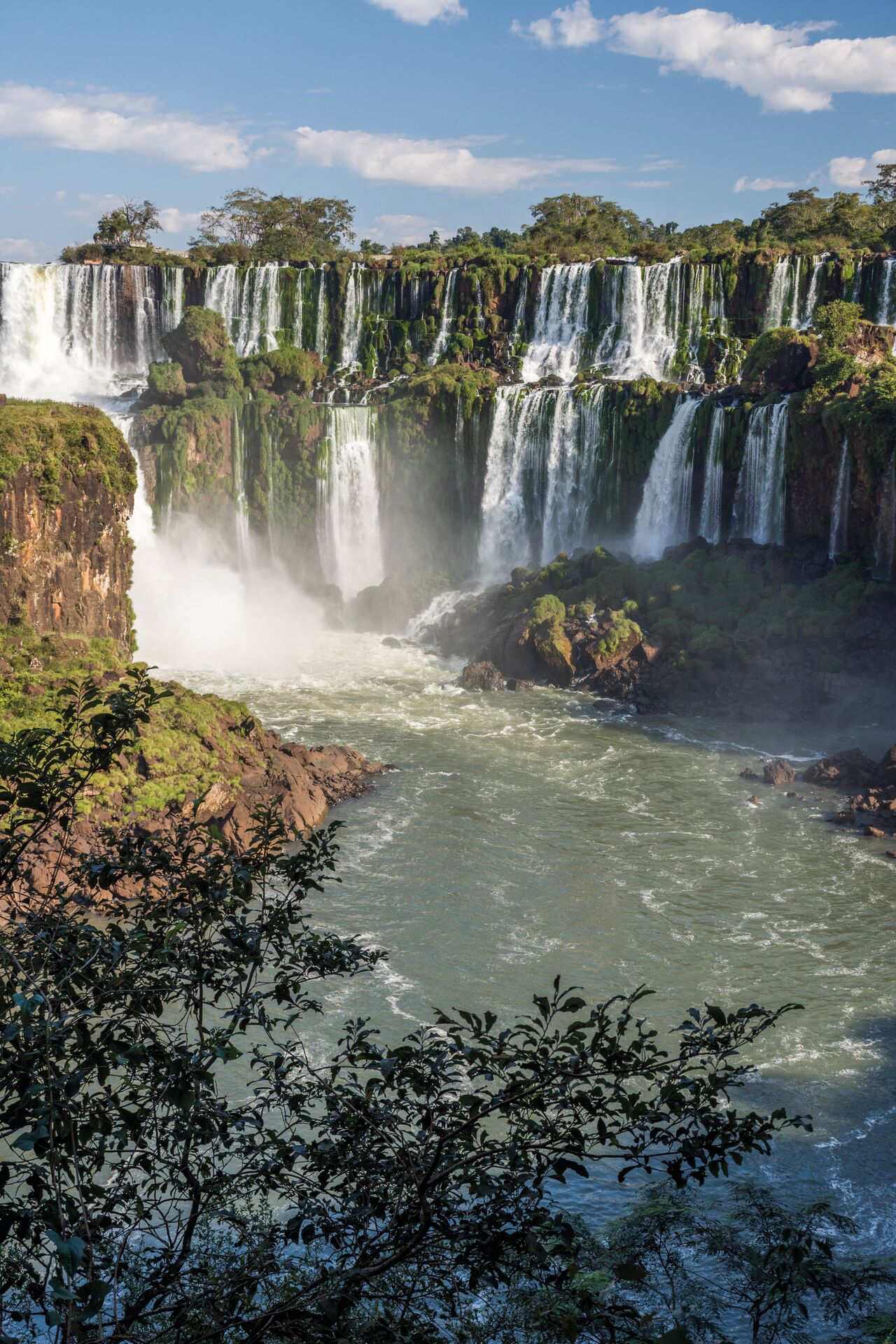 Boat in front of Iguazu Falls, Parana, Brazil