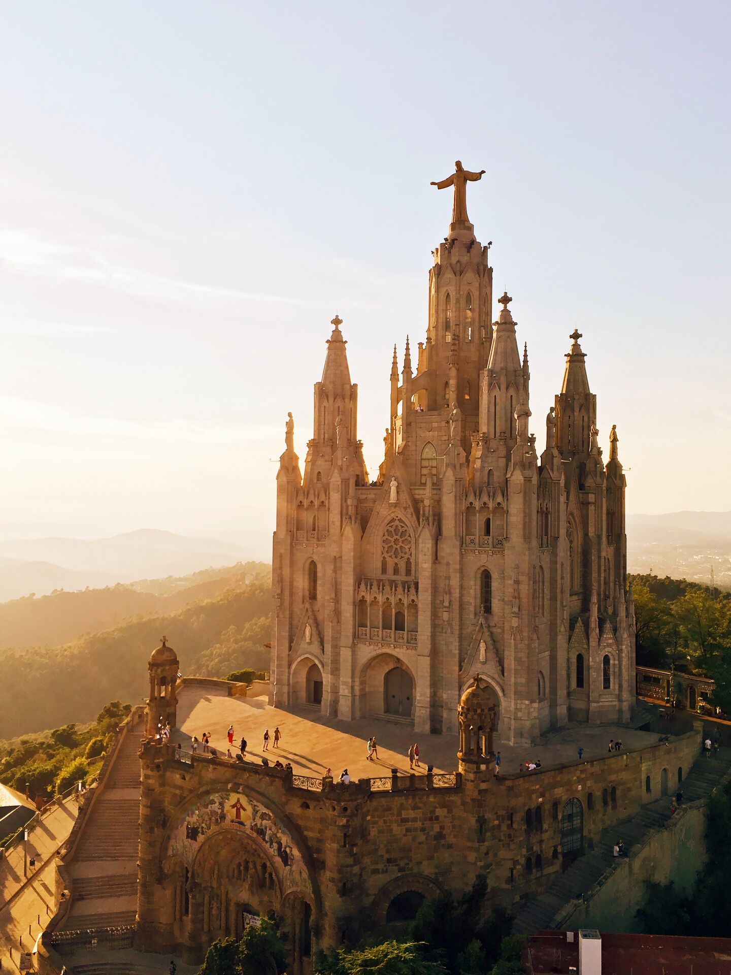 Sagrat Cor Church On Tibidabo Mountain, Barcelona, Spain 987606416