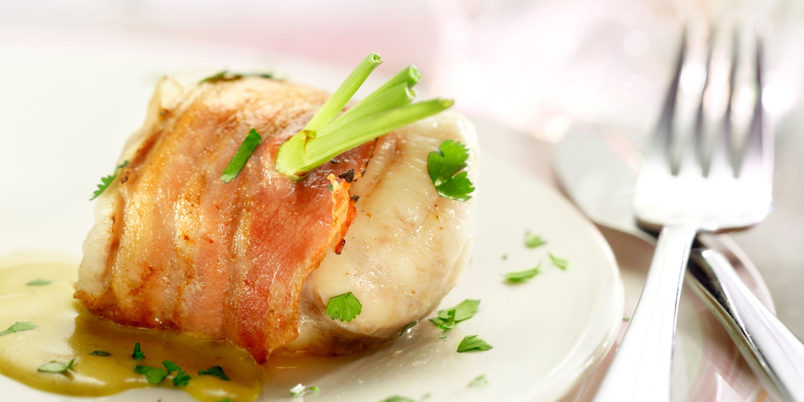 Monkfish Filet Wrapped In Bacon