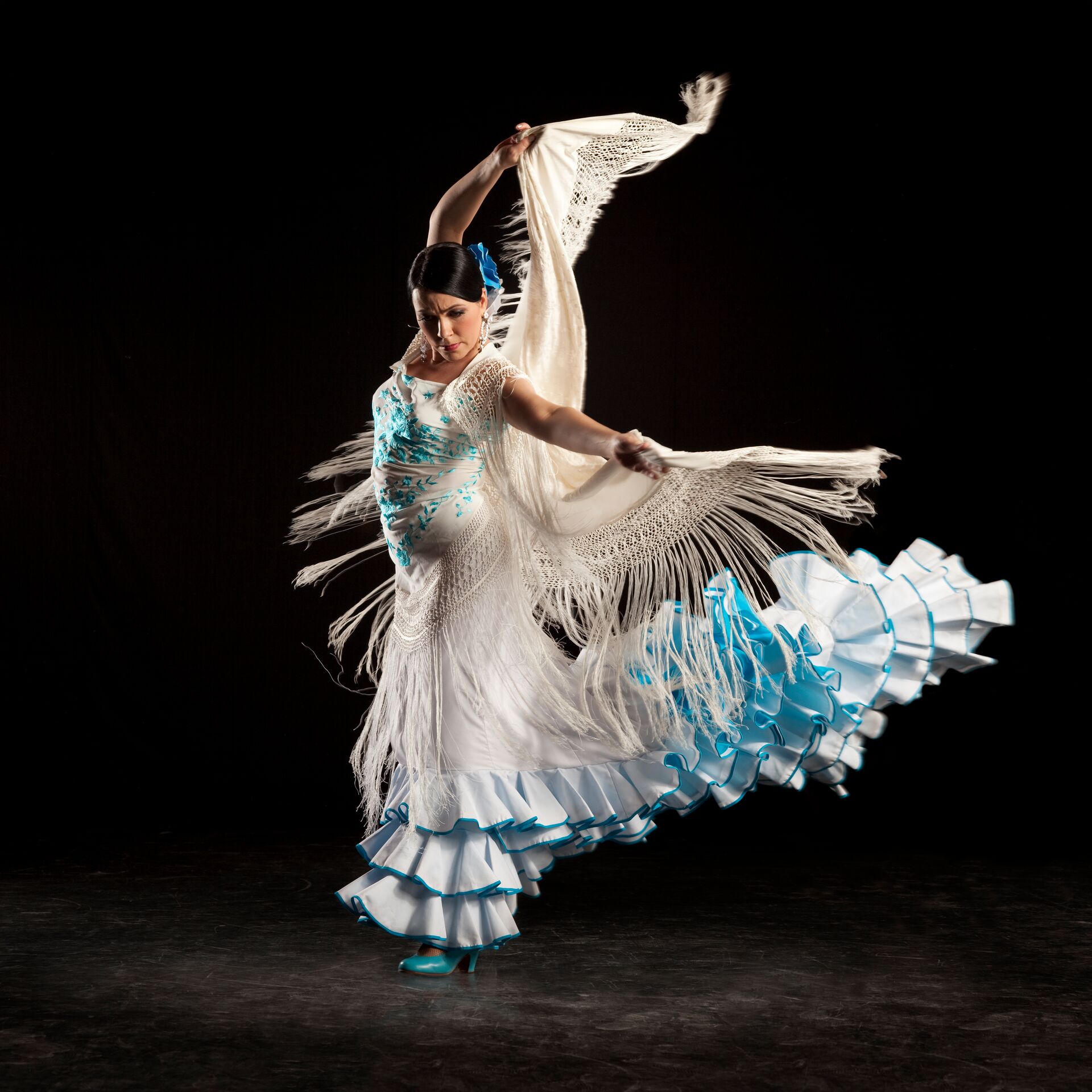 Flamenco dancer performing