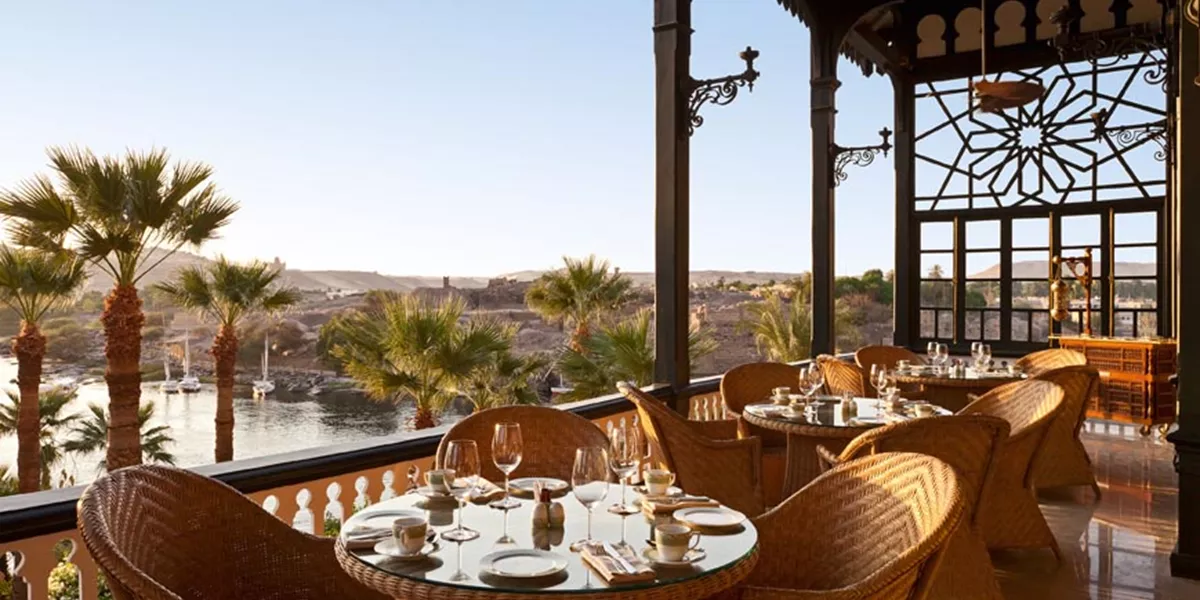 Old Cataract Hotel in sunny day, Aswan, Egypt