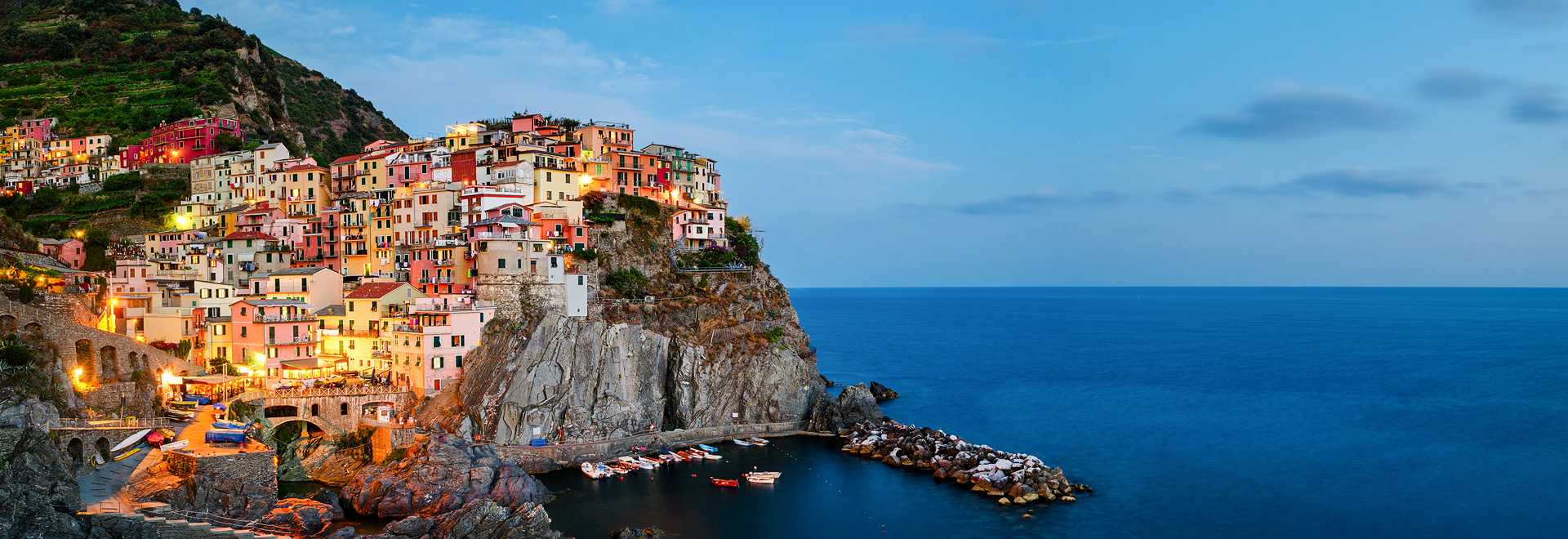 A view of the town of Cinqueterre, Italy.