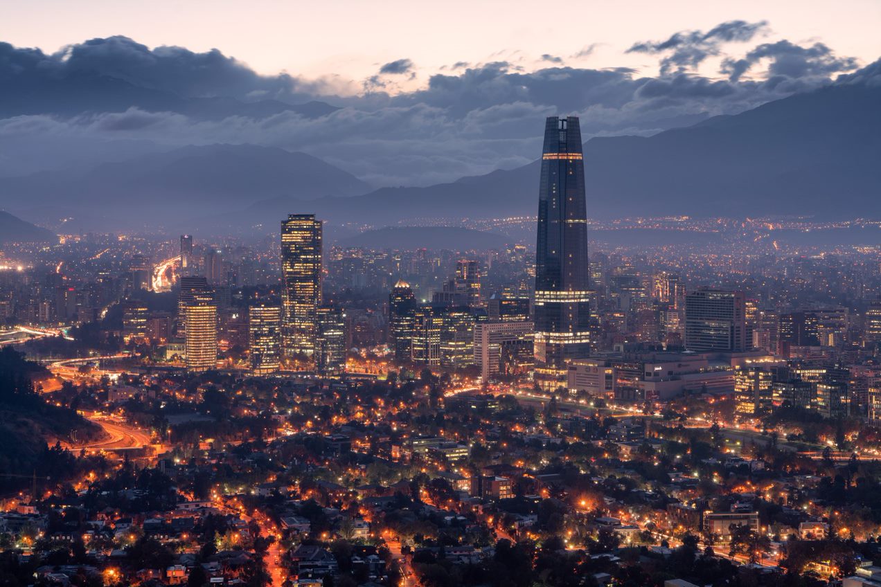 Santiago De Chile by night, Chile