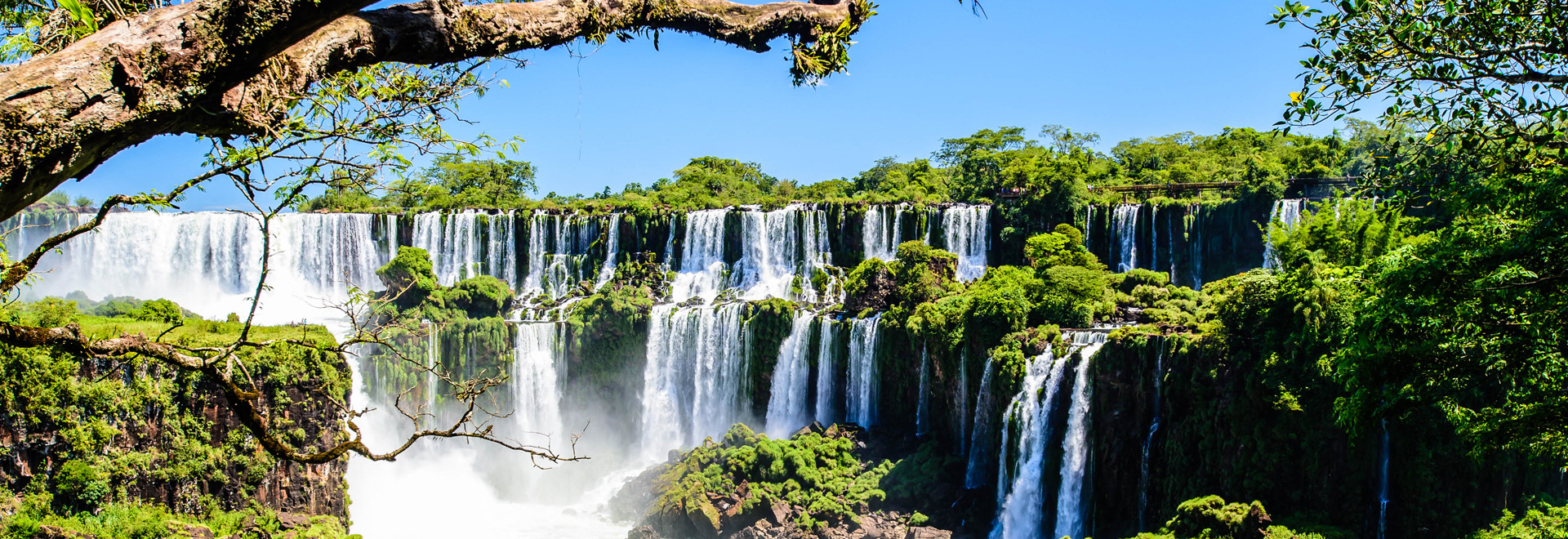 A view of Iguazu Falls, Brazil.