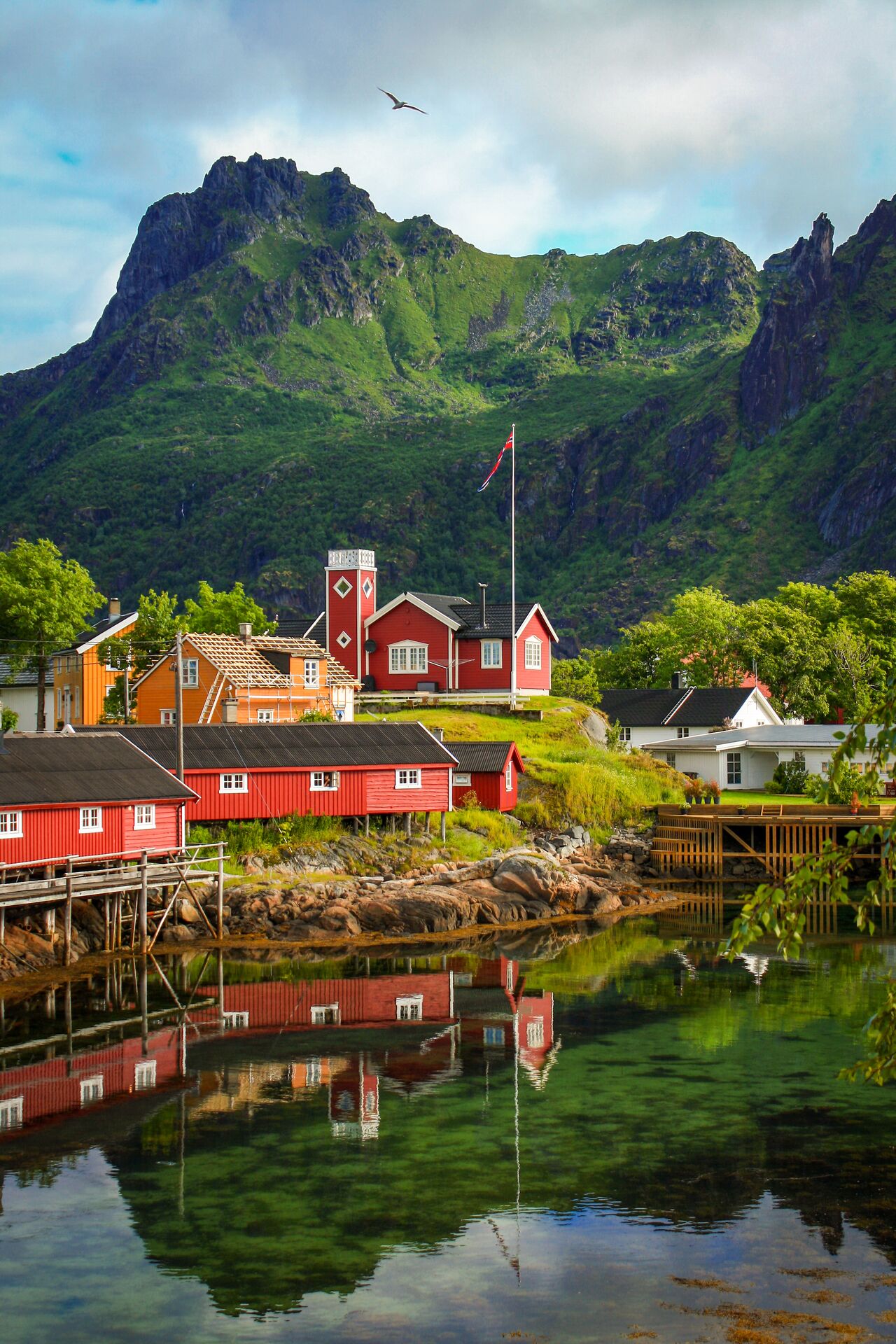 Traditional colourful houses in Norway