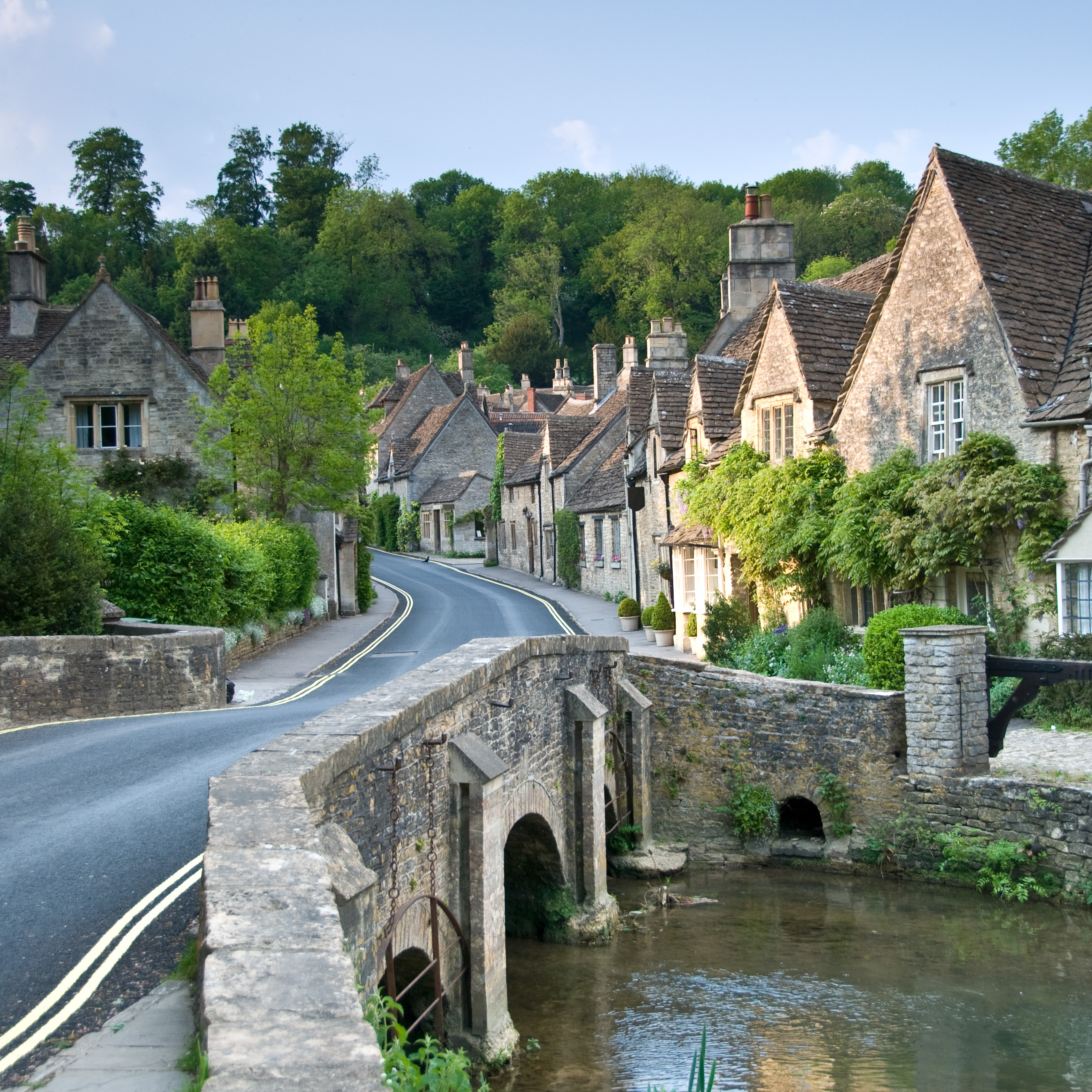 Old stone houses in England