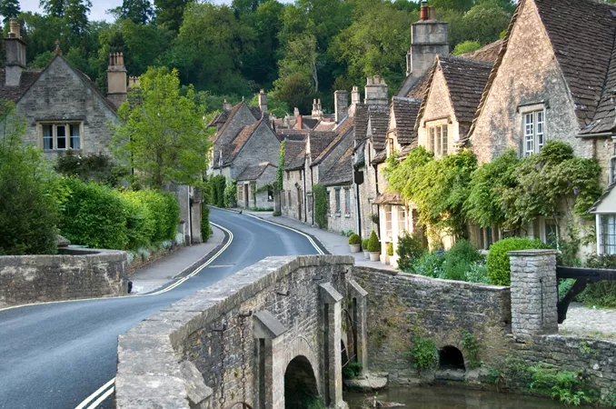 Old stone houses in England