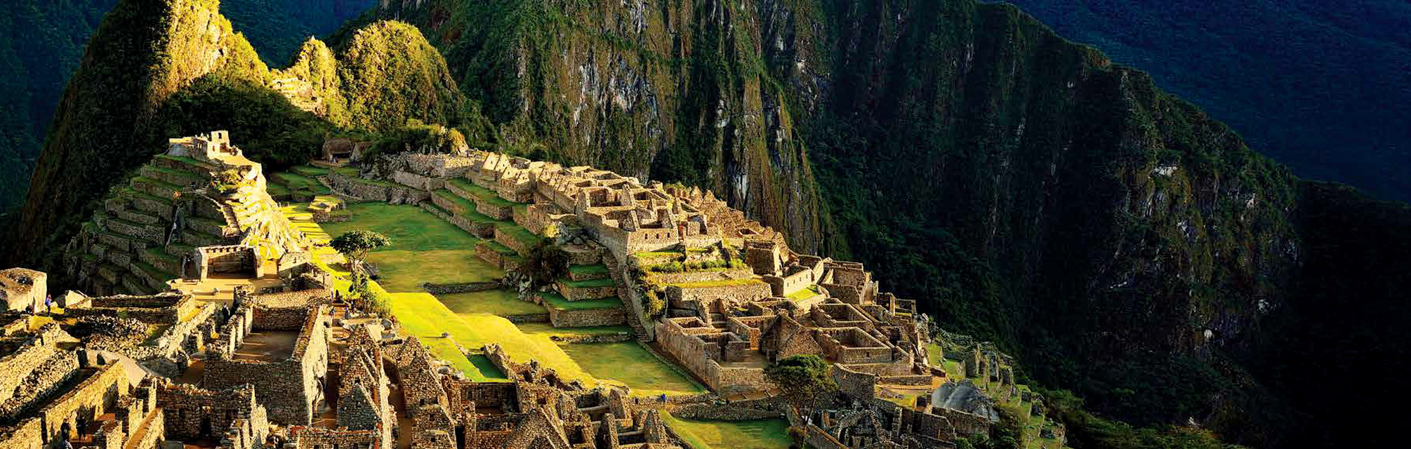 A view of Machu Picchu ruins, Peru.