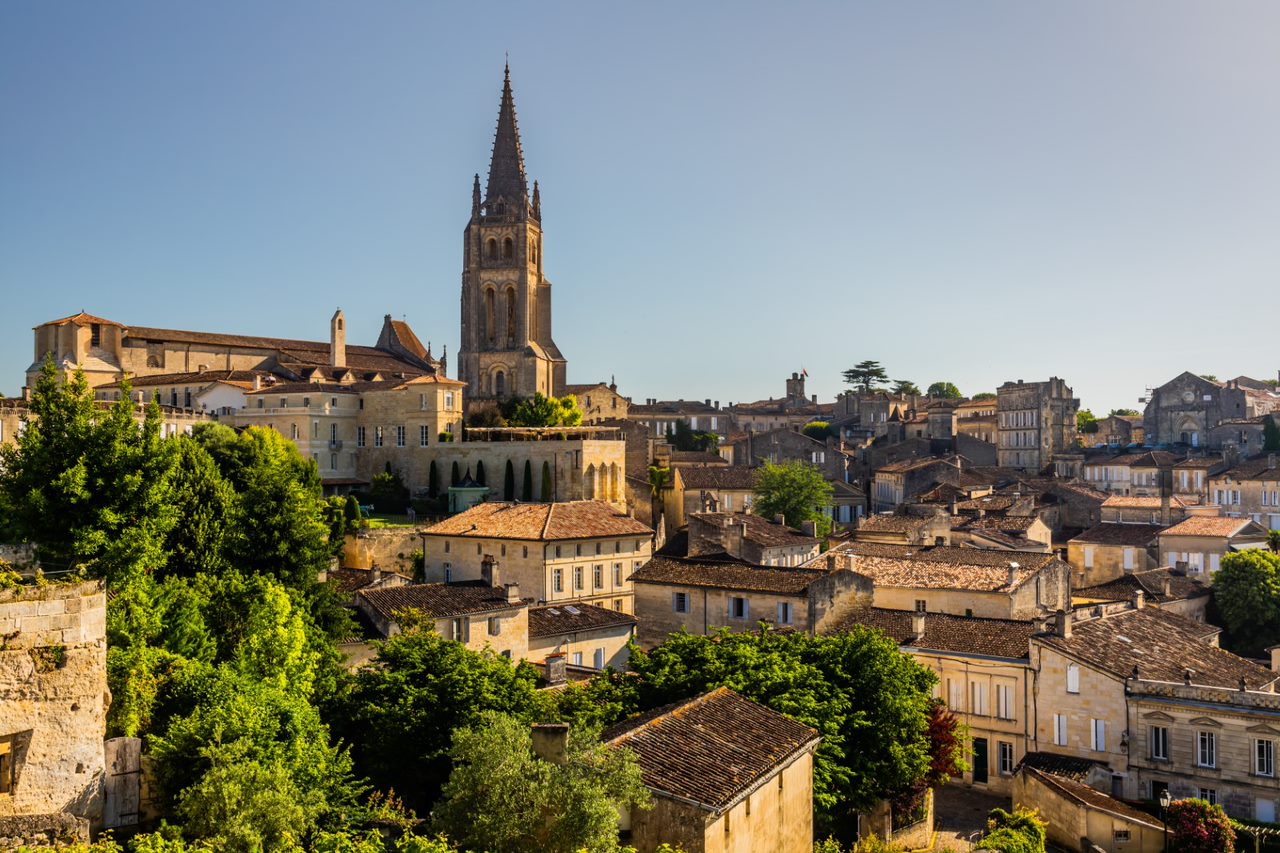 A view of Saint Emilion Monolithic Church in France