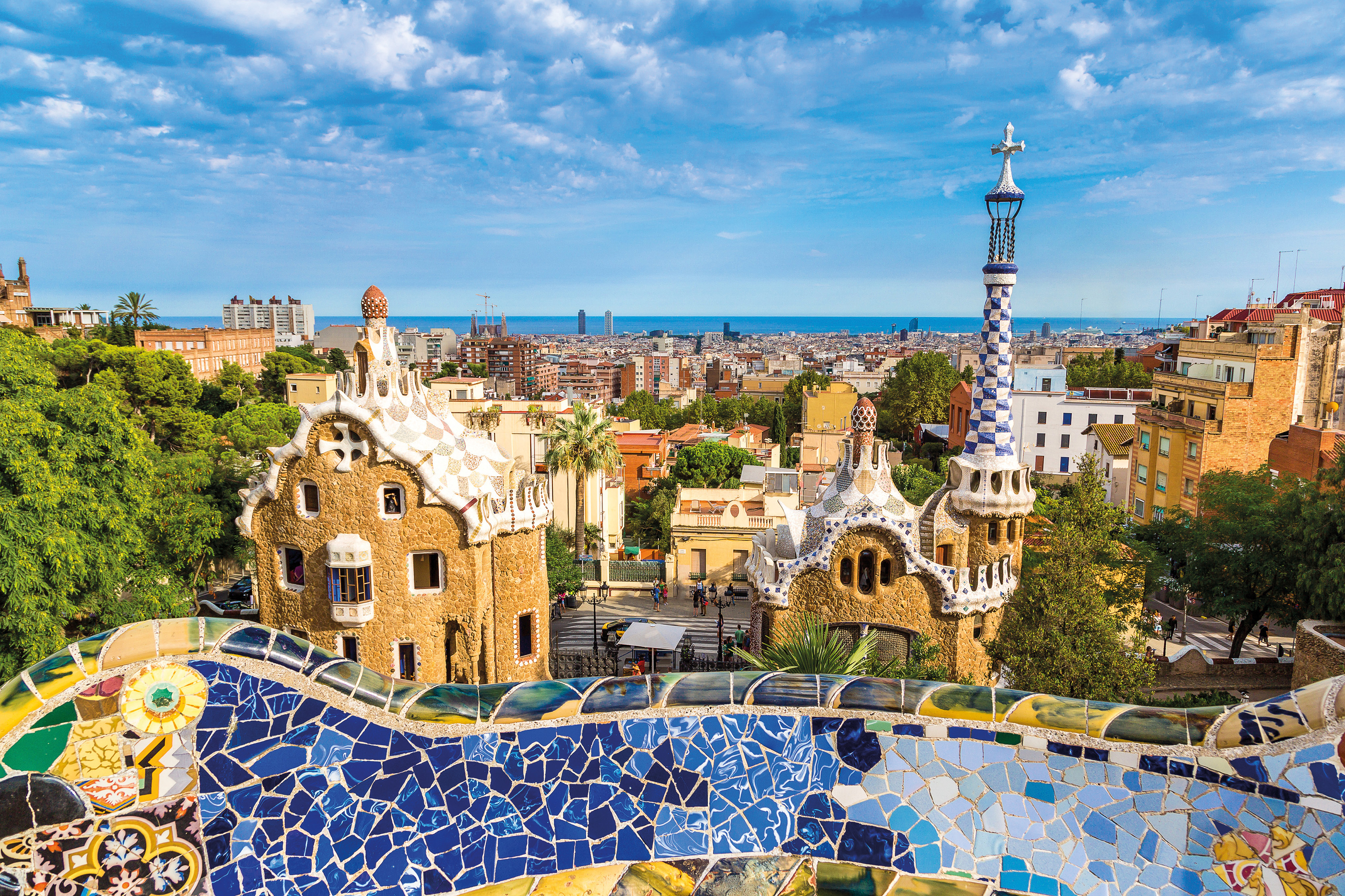 Park Guell in Barcelona, Spain