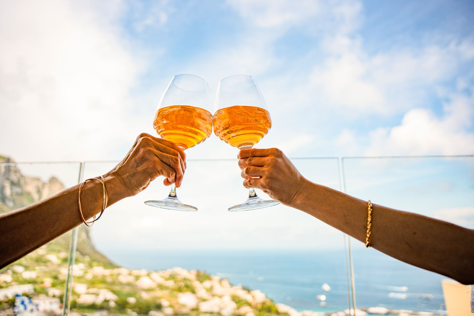 Large Cheers In Front Of Capri Ocean View